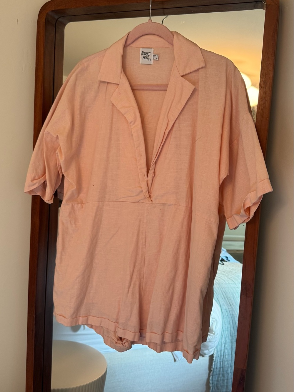 Princess Polly Peach Collared Tunic Top